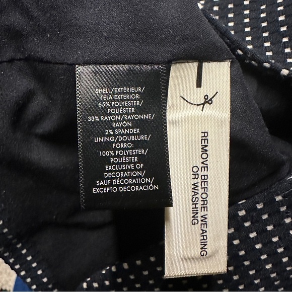 Ann Taylor Geo Check Pattern Ruffle Cuffed One Button Size 6 - Picture 8 of 9